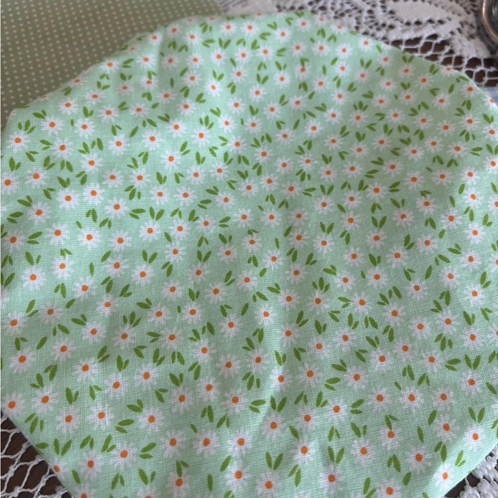 Bow Cover handmade OSFM Floral Green Kitchen Linen Custom Order Final Sale